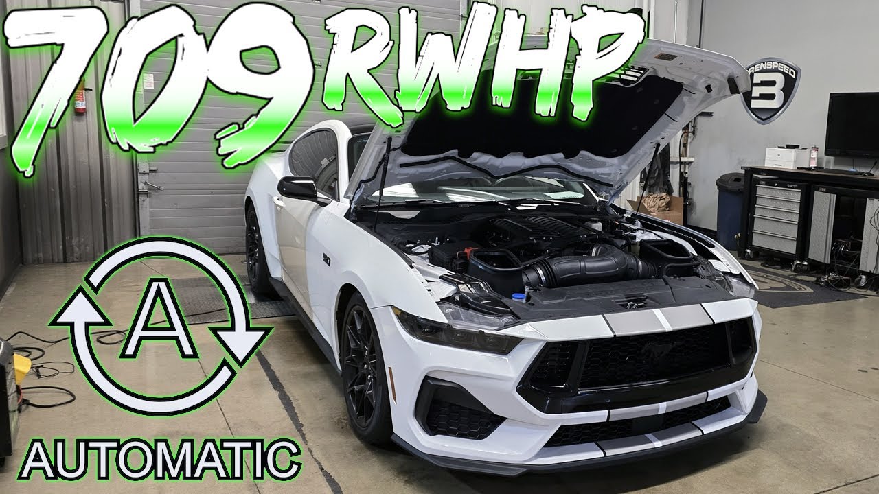 Mustang GT 2024 года выпуска 700+ RWHP (нагнетатель WHIPPLE STAGE 2), стандартный динамометрическ...
