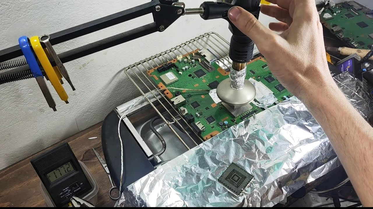 PS3 slim defeito na rsx reballing na churrasqueira
