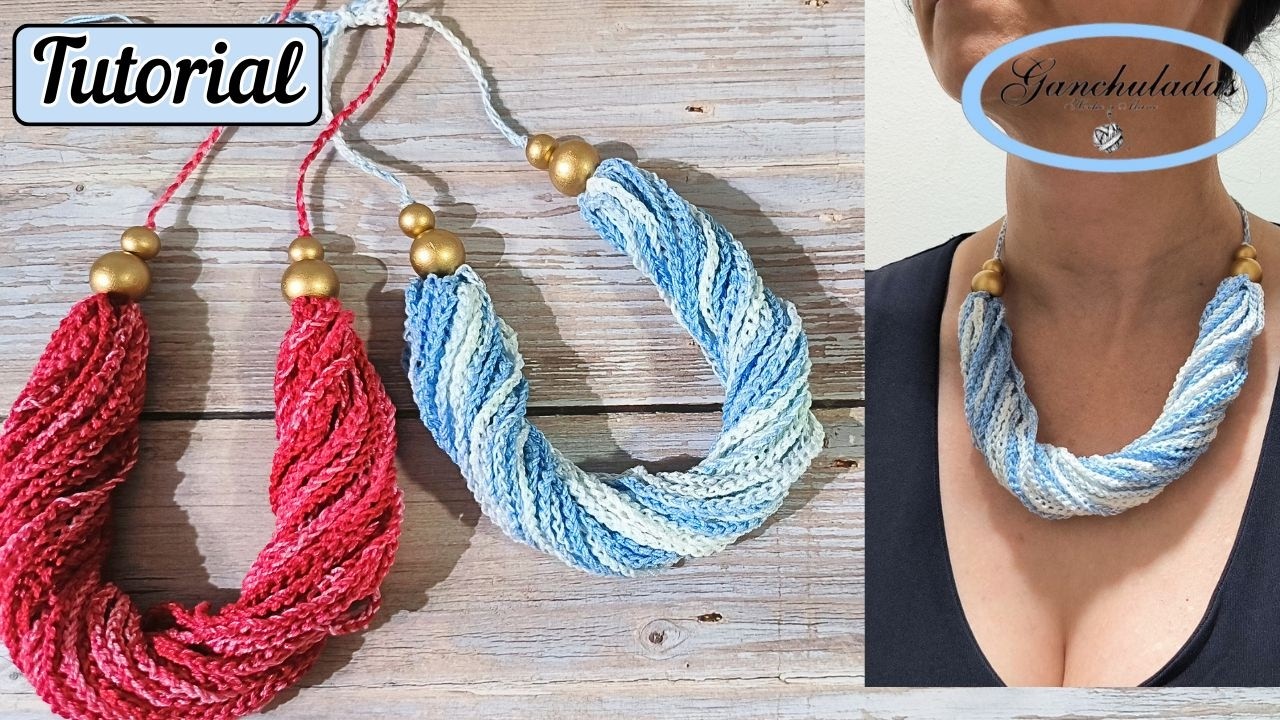 🔝💥  El COLLAR M&Aacute;S F&Aacute;CIL en Crochet o Ganchillo Paso a Paso para Principiantes ❗