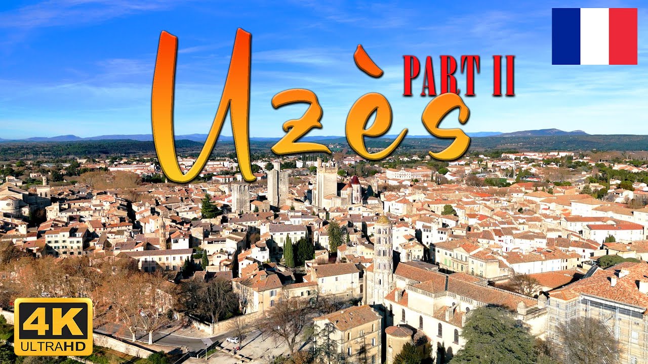 Uzès FRANCE ☕ Most Beautiful City in Gard 🌞Marché Place aux Herbes, Signorini Tartufi, 4K video walk