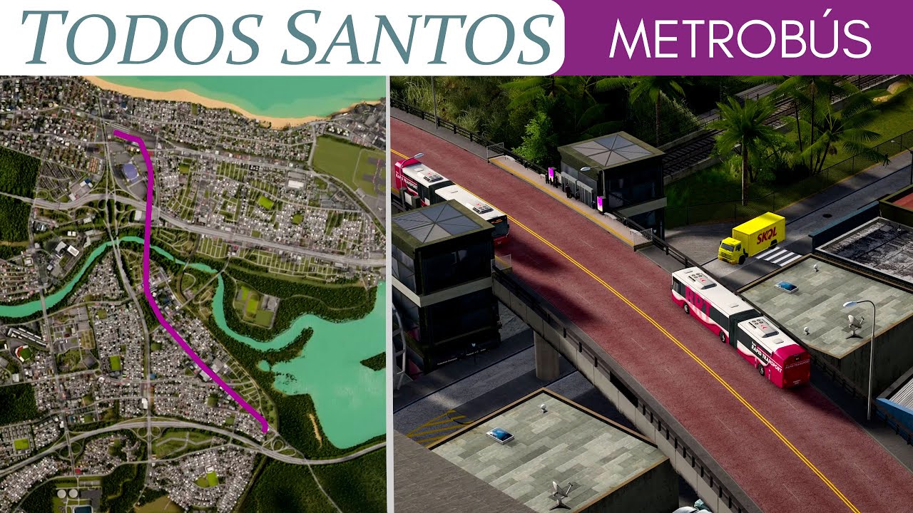 BRT First Person Ride in Todos Santos (Cities: Skylines 1)