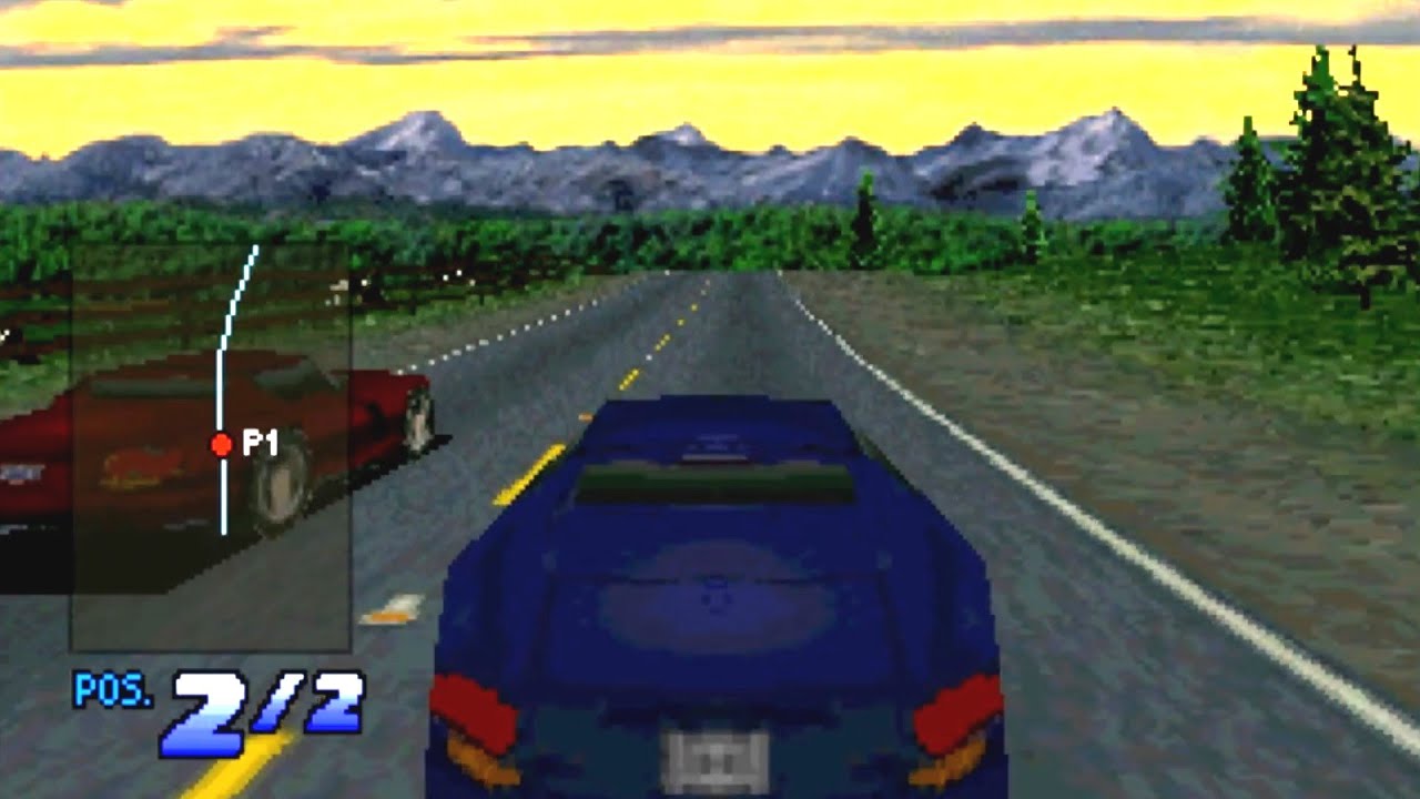 The Need for Speed (SEGA SATURN) 1996. Gameplay: Dodge. Alpine