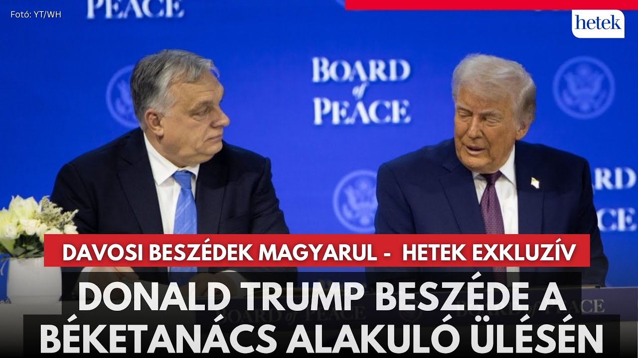 Trump ezt a rendkívüli beszédet mondta Orbán Viktor előtt a Béketanács megalakulásakor Davosban