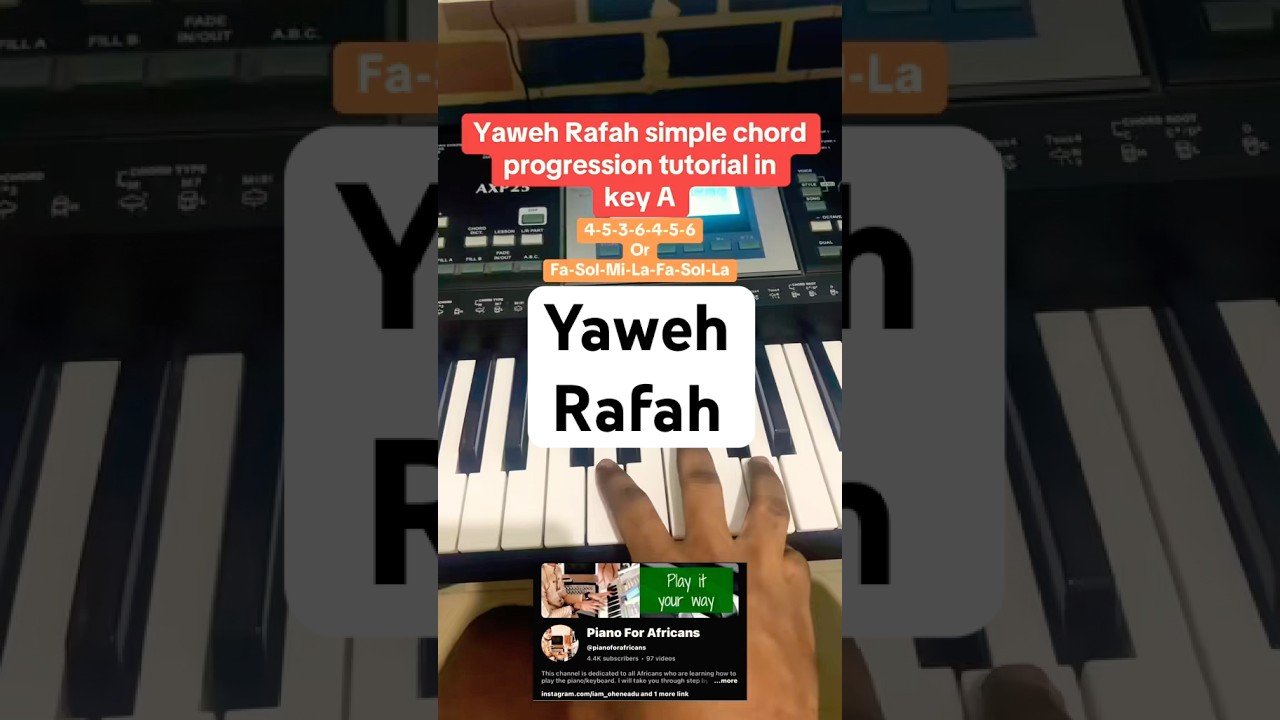 How to play Yaweh Rafah on the piano 🎹 