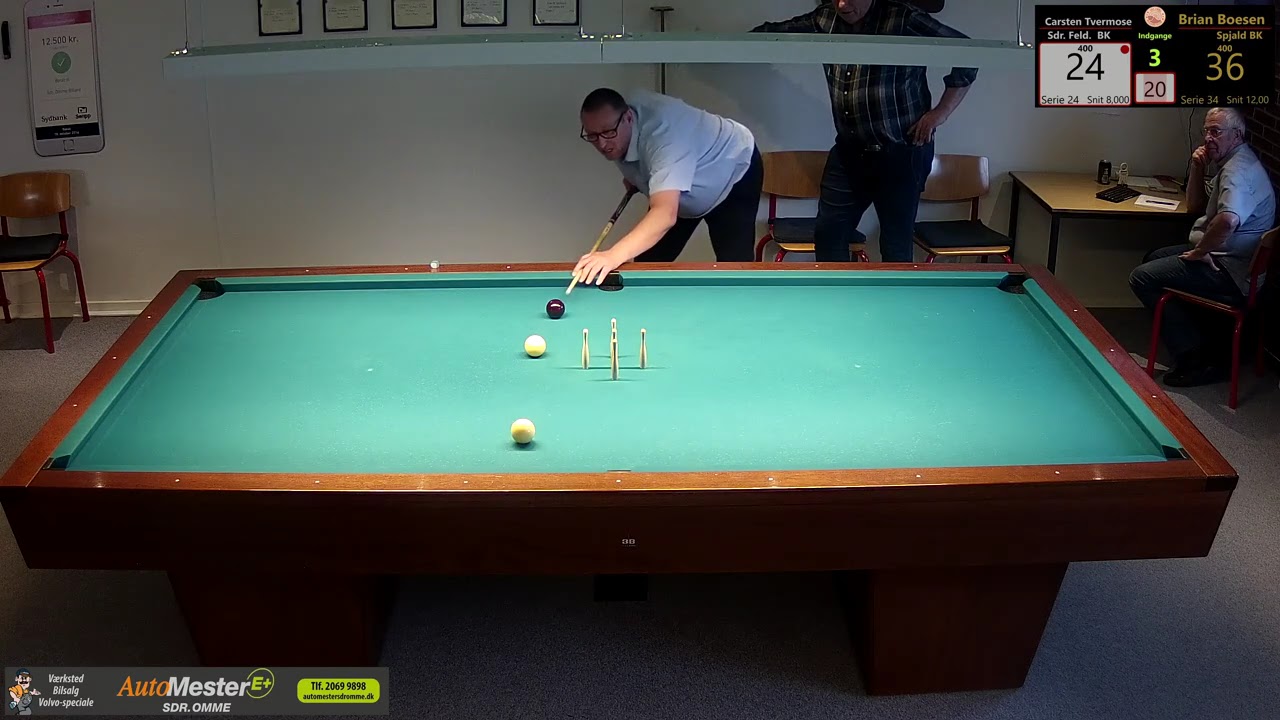 Individuelt KL. C. Sdr. Felding Carsten Tvermose vs. Spjald BK Brian Boesen bord 1 Sdr. Omme BK