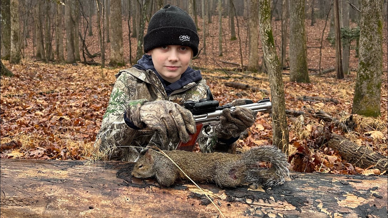 His First SQUIRREL and it was with the Ruger Mark IV PISTOL!