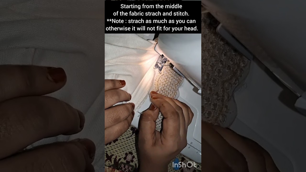 Hijab Cap Using Teared Kid's New Pant- #sewingmachine #UshaJanomeStitchMagic  #fashion #sewing #diy 