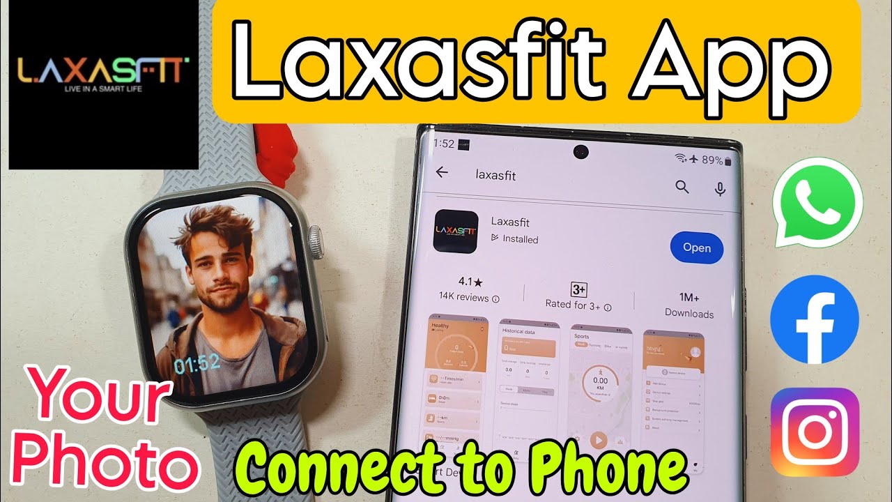 Laxasfit connect to phone | laxasfit App | Wallpaper In laxasfit app | Smartwatch Connect To Phone
