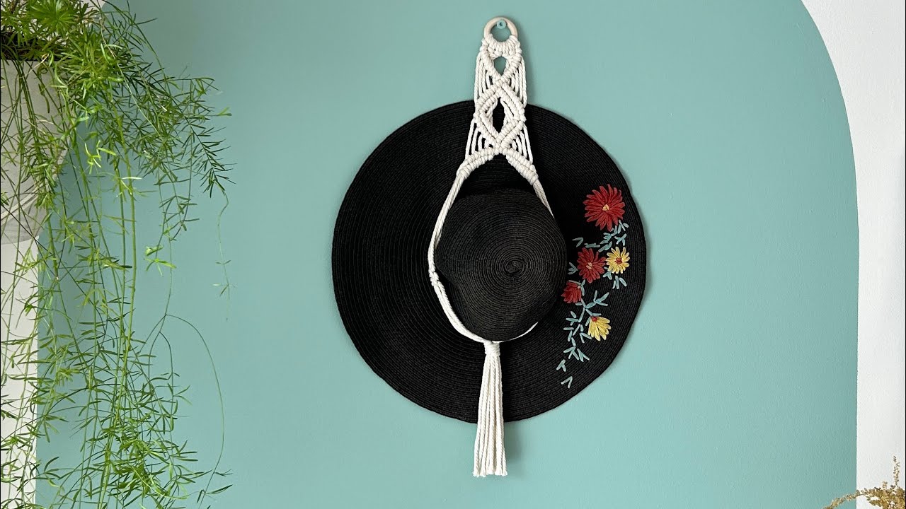 Macrame Hat Hanger Tutorial | DIY Hat Holder Step by Step