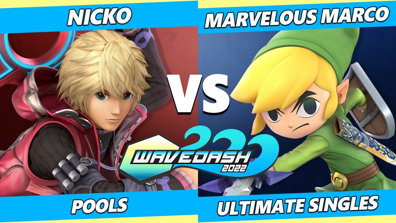 Wavedash 2022 - Nicko (Shulk) Vs. Marvelous Marco (Toon Link) SSBU Ultimate Tournament