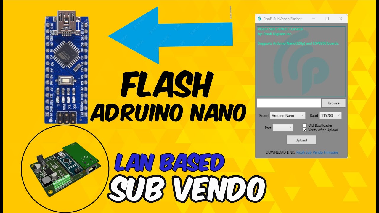 ADRUINO NANO FLASHING TUTORIAL PARA SA LAN BASE SUB VENDO PISOFI