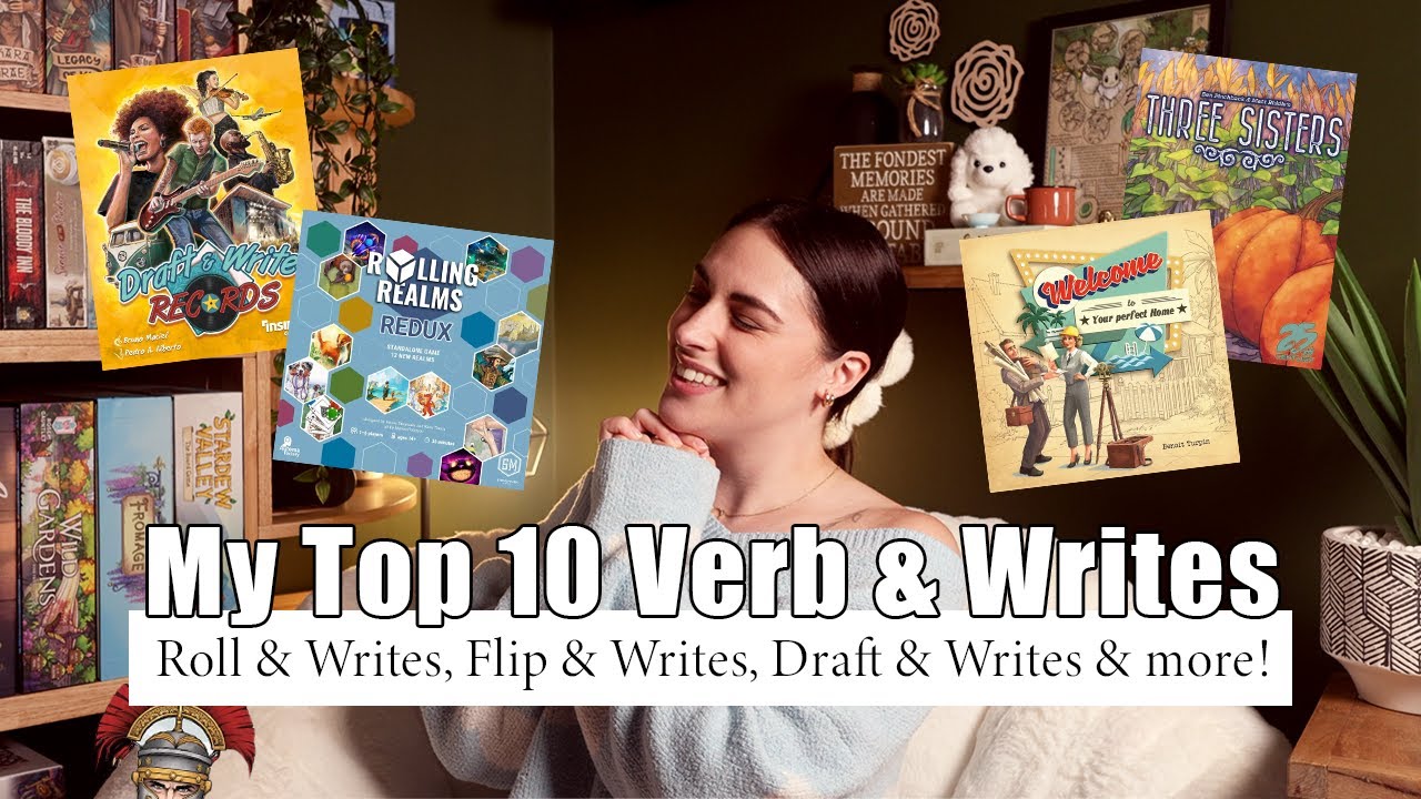 My Top 10 Verb & Write Board Games! | Roll & Writes, Flip & Writes, Draft & Writes and more!