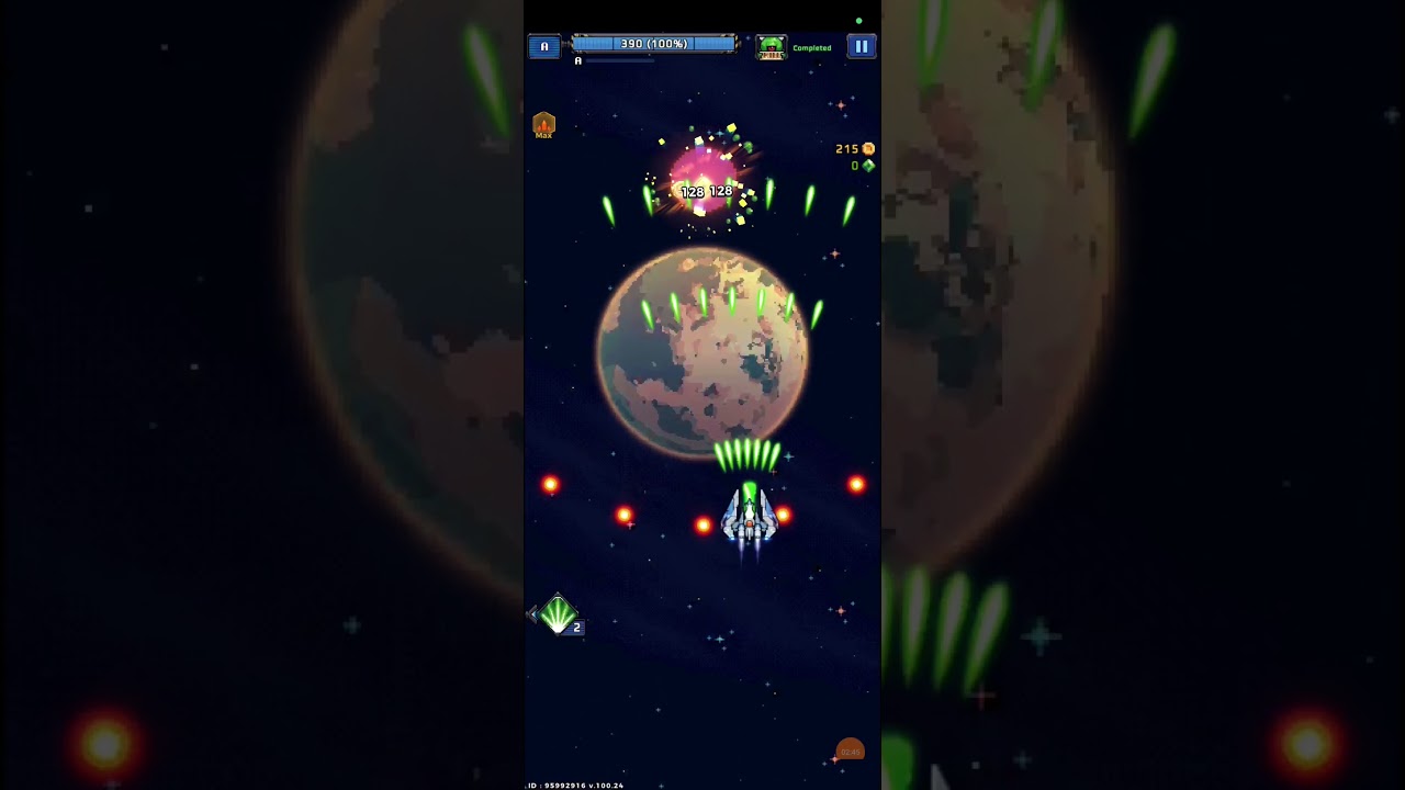 Playtime # Space Invaders Classic - alien armoured insect crab boss in battle with spaceship fight
