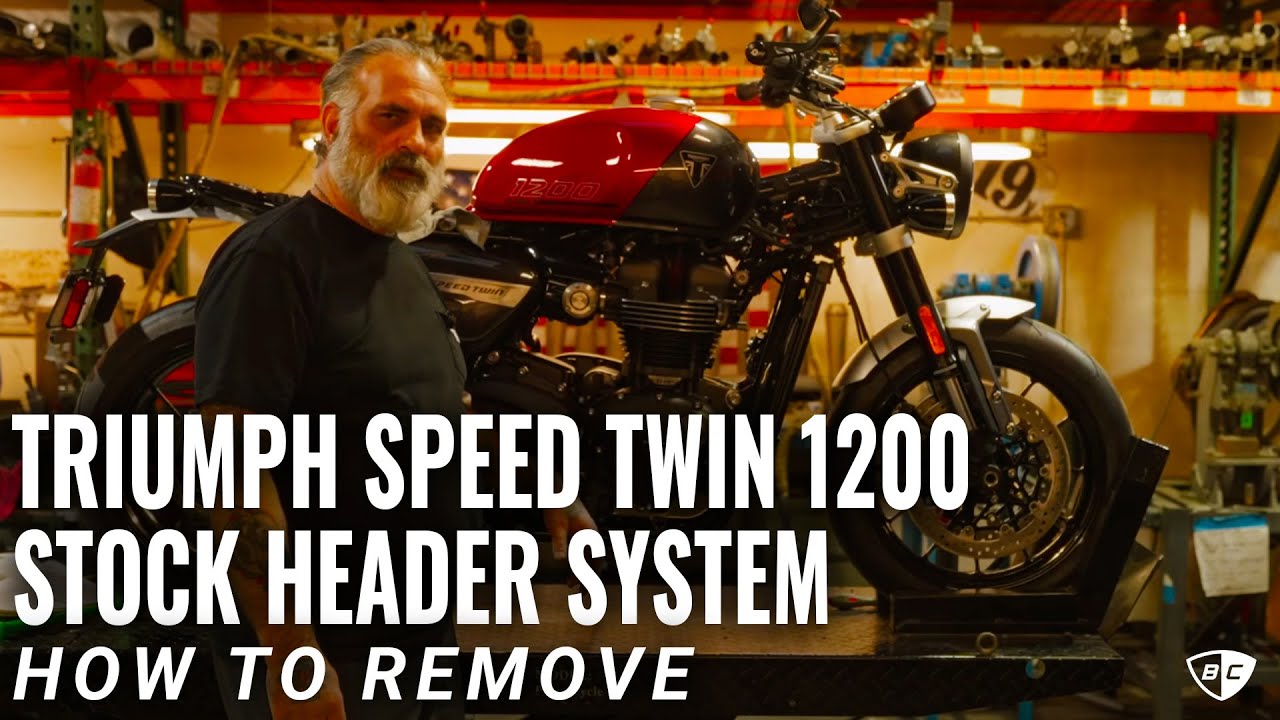 How to Remove Stock Header System (EURO-5) Catalytic Converter on 2024 Triumph Speed Twin 1200