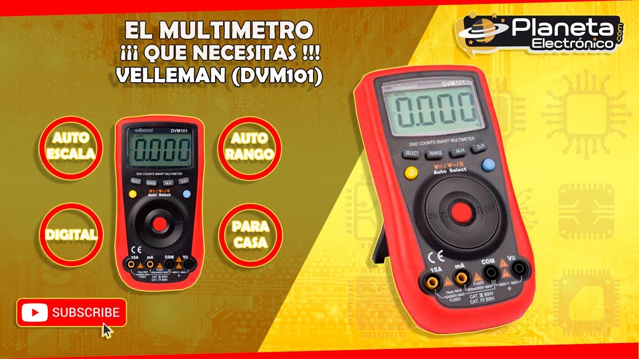 El multimetro que NECESITAS !!! DVM101 auto escala, auto rango, digital, grande, para casa