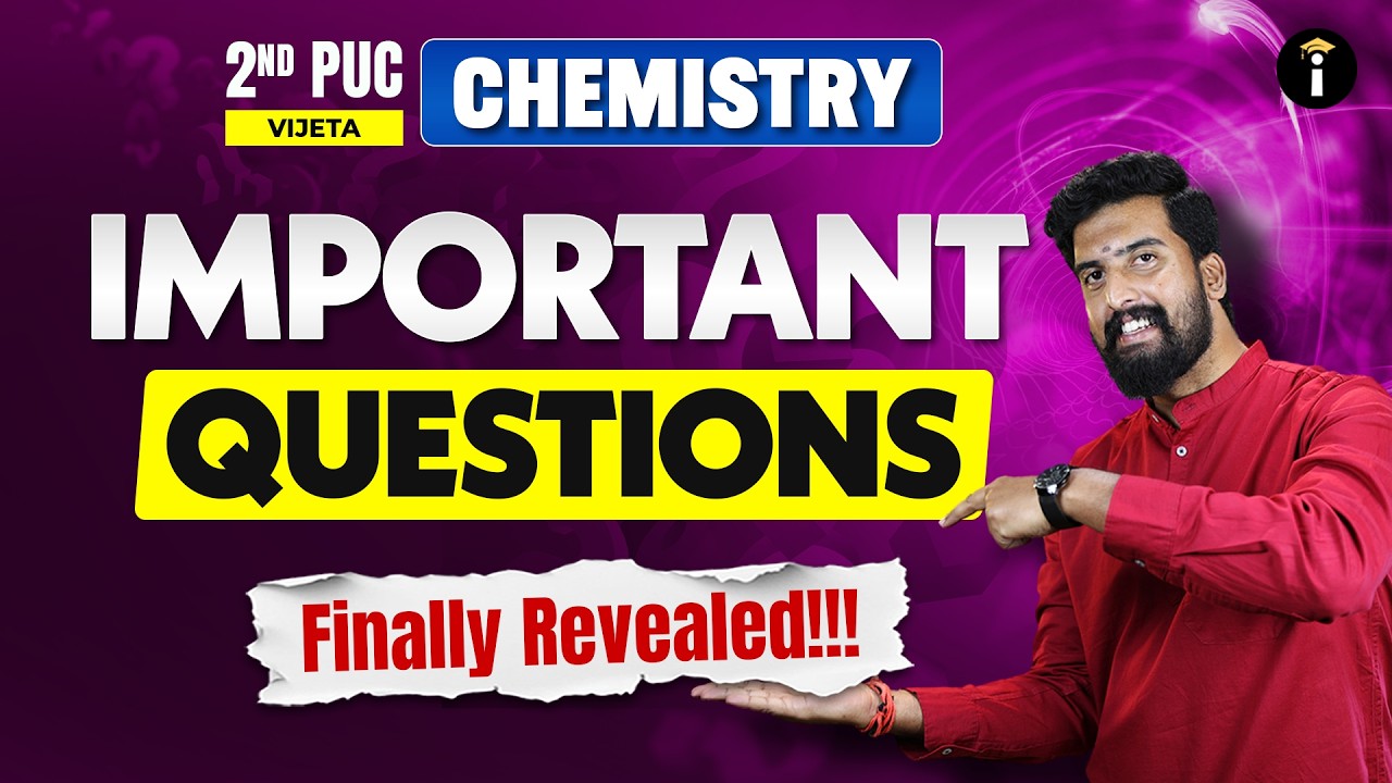2nd PUC Chemistry: Topmost Important Questions for Exam Success – End Game#chemistryrevision