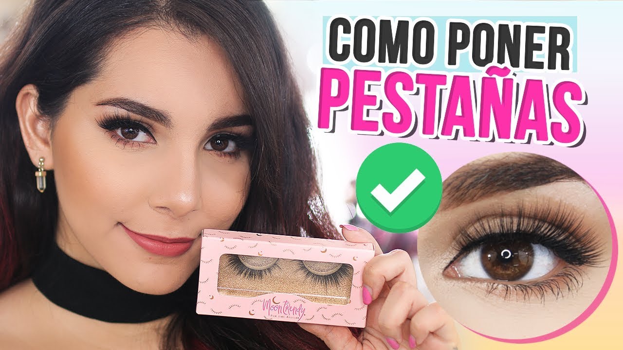 CÓMO PONER PESTAÑAS POSTIZAS FÁCIL! (PASO A PASO) Tips ♥ Jimena Aguilar