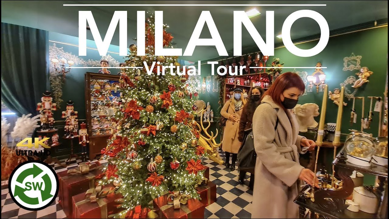 Walking in Milan CHRISTMAS TOUR 2021 | San Babila to Via Della Spiga | La Casa di Nonna Luisa (4K)