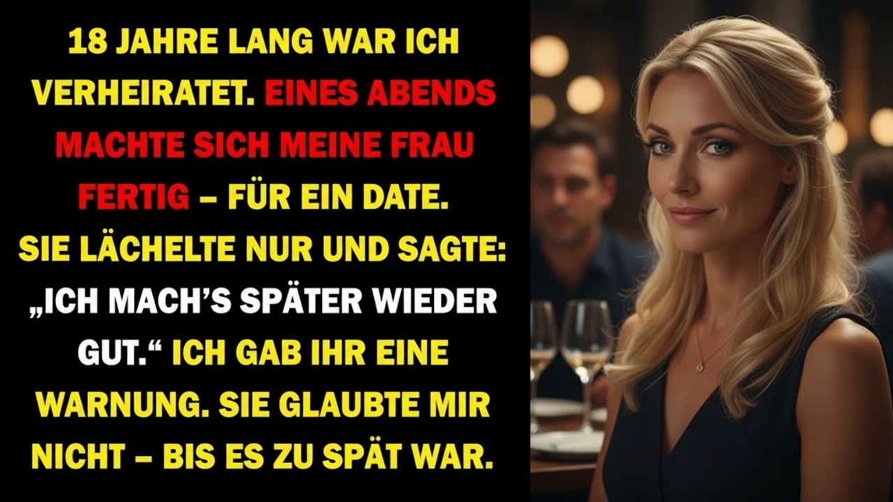🔥 Jahre Ehe – sie ging auf ein Date und sagte  „Ich mach’s später wieder gut“
