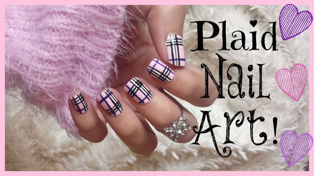 Pink Plaid Nail Art! | MissJenFABULOUS