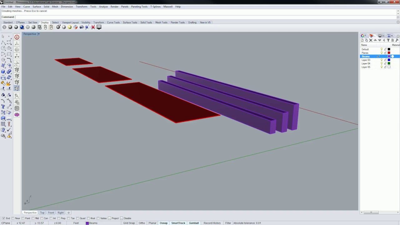06 - Rhino - Modeling Families of Planes and Beams