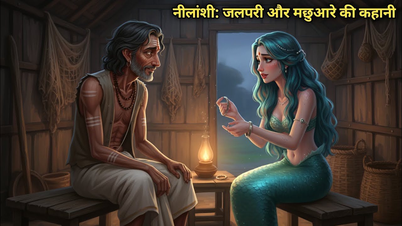 नीलांशी: जलपरी और मछुआरे की कहानी। Moral story। Hindi kahani।