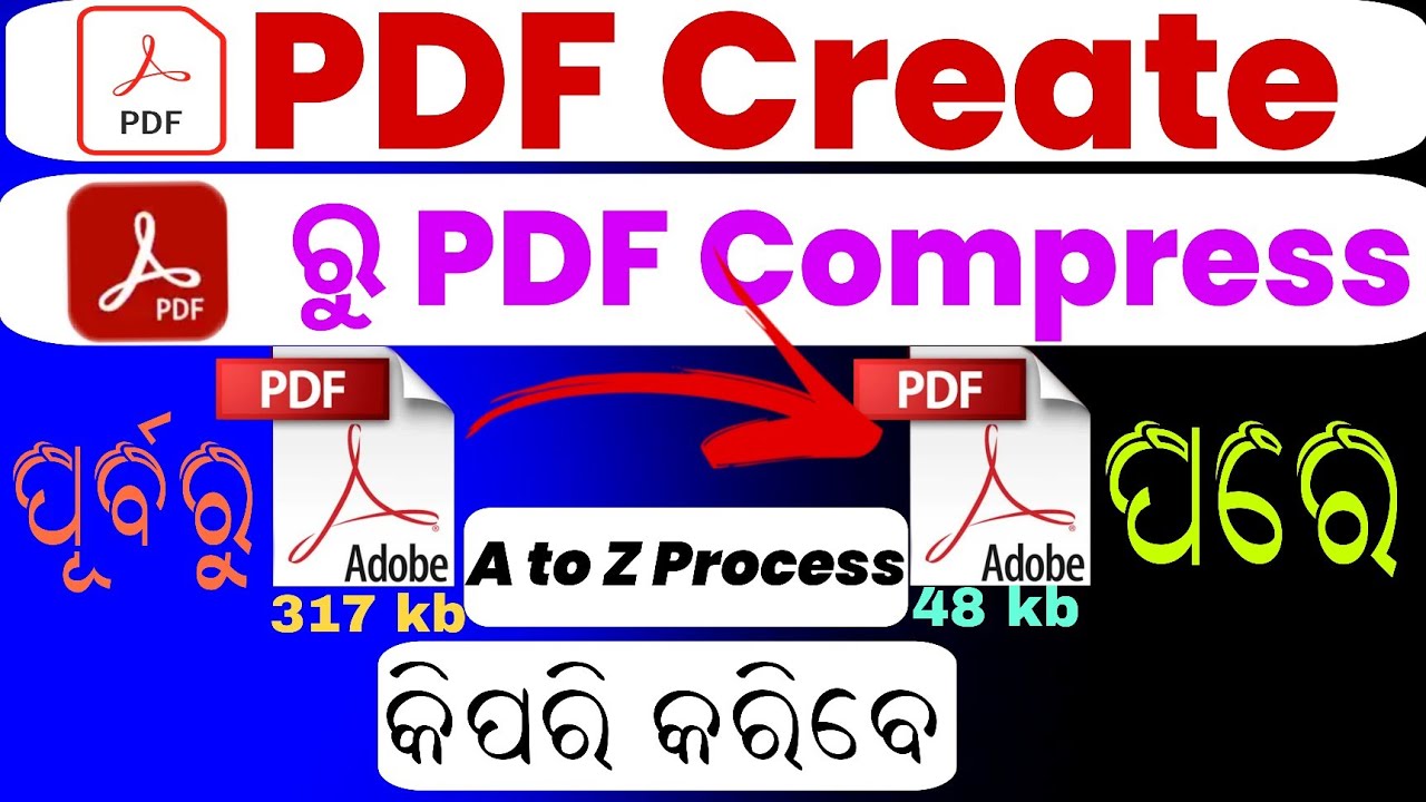 How to Create PDF and Compress ll kaise PDF ko create kare or PDF ko compress kare #odia