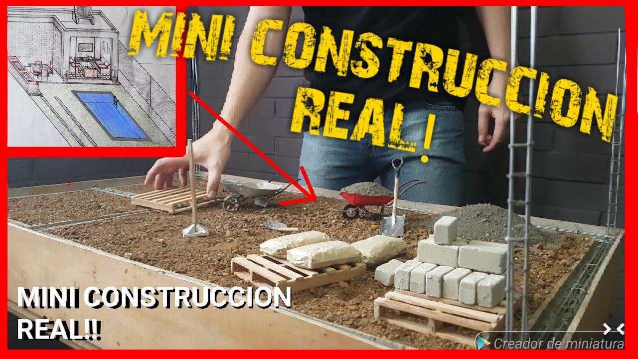MINI CASA DE LADRILLOS CON PISCINA::: model house with pool! Part#2