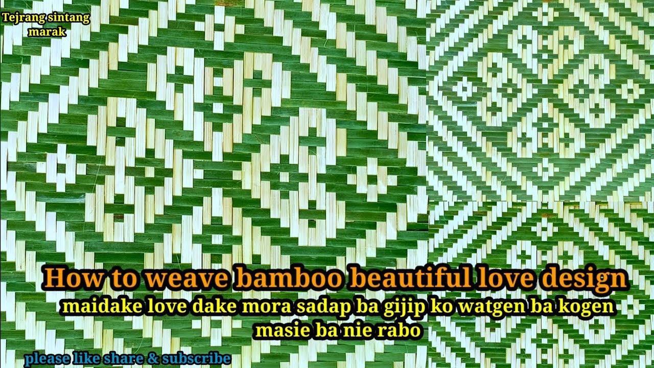 How to weave easy beautiful love design# maidake mora sadap ba gijip ko love dake watgen#💖👍🙏