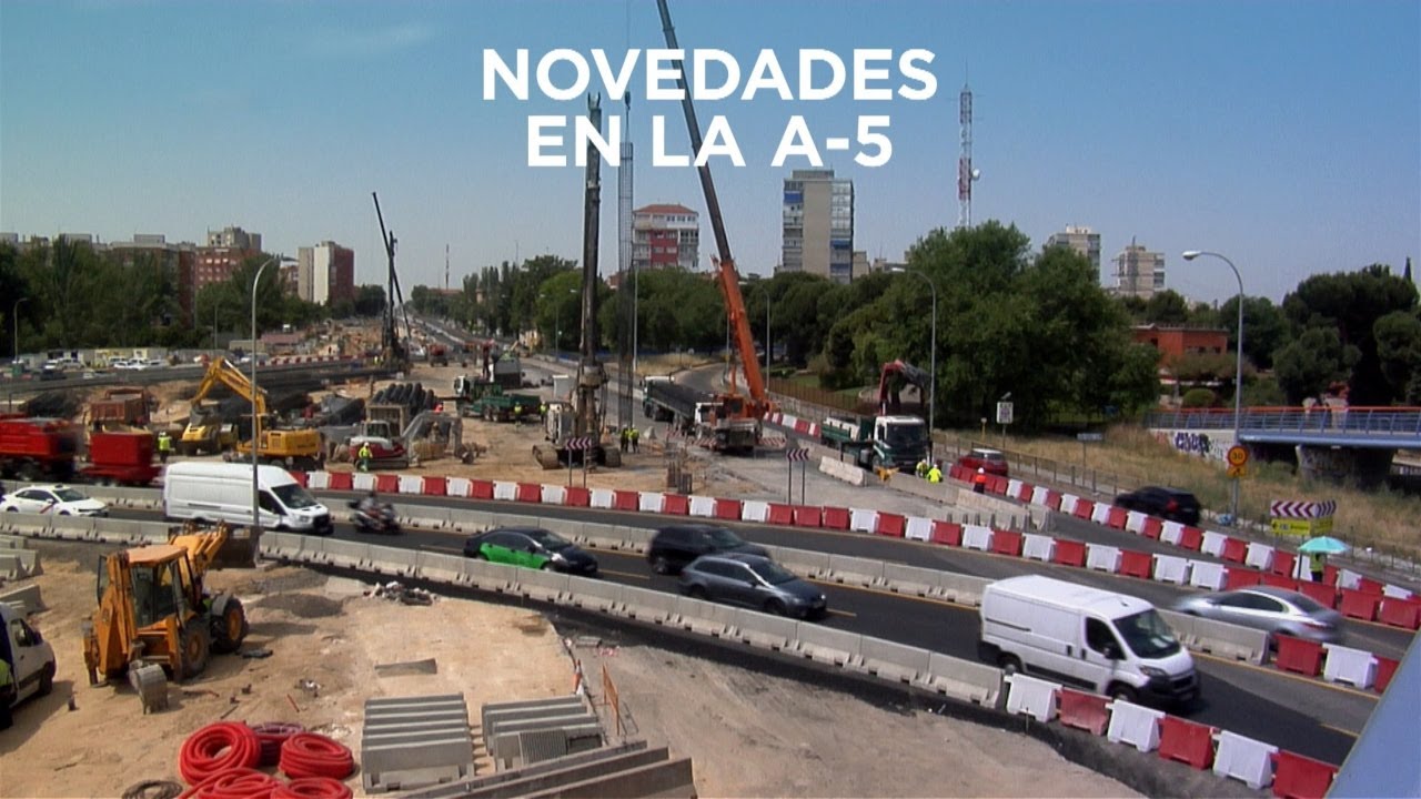 Novedades en las obras de la A-5: desvío del tráfico por demolición del paso inferior hacia Boadilla