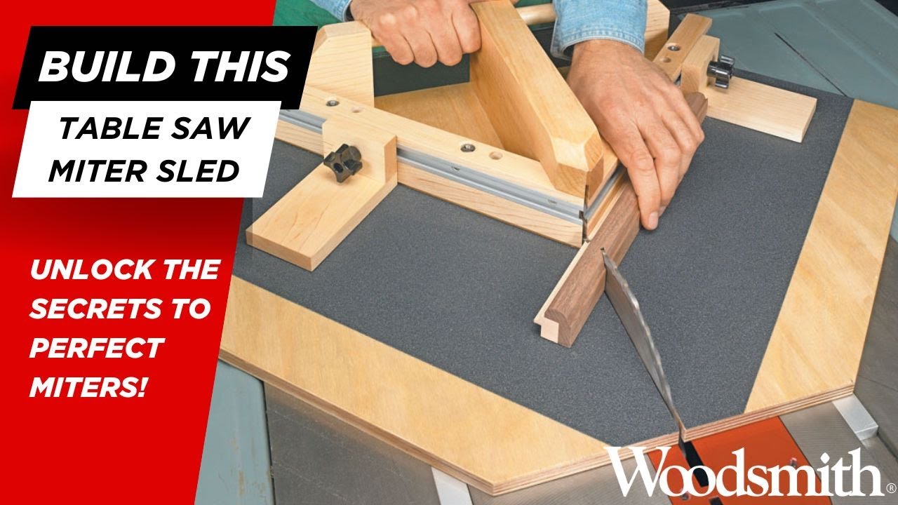 Build a Precision Table Saw Miter Sled | Perfect 45° Cuts Every Time!