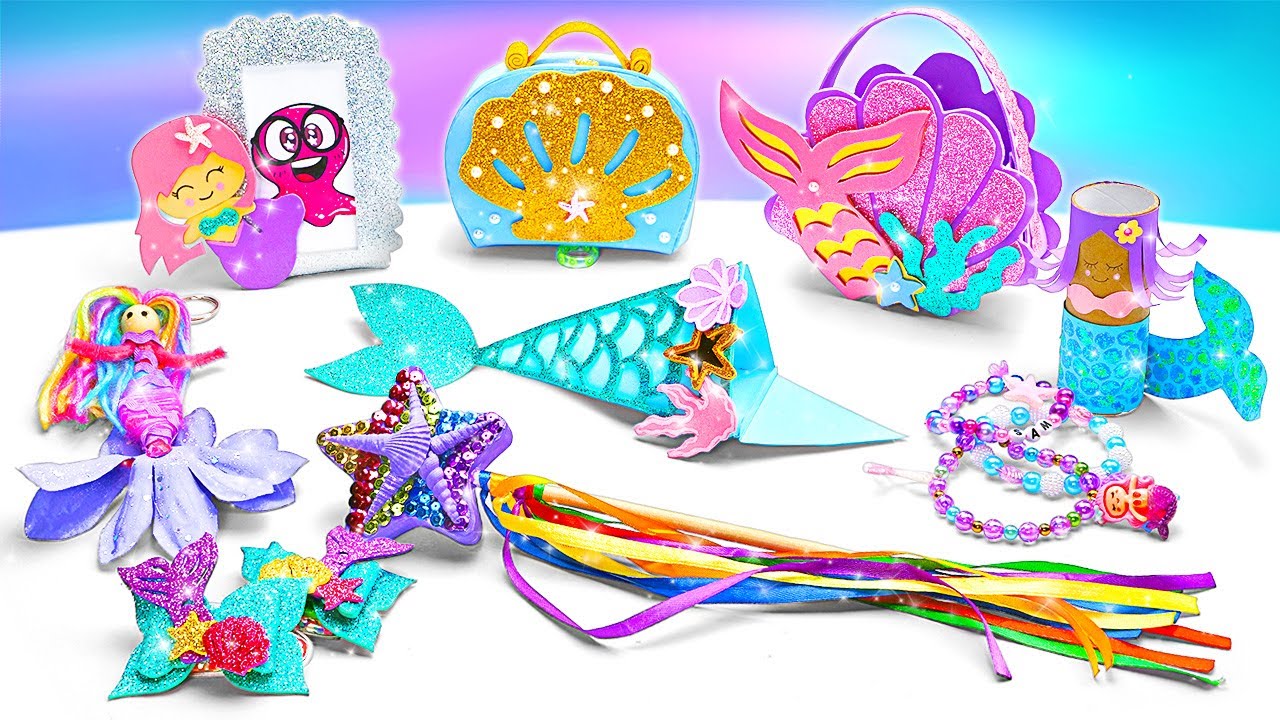 OSZAŁAMIAJĄCE 🧜‍♀️ Jak zrobić 9 lśniących syrenich rękodzieł || ŁATWE DIY ✨