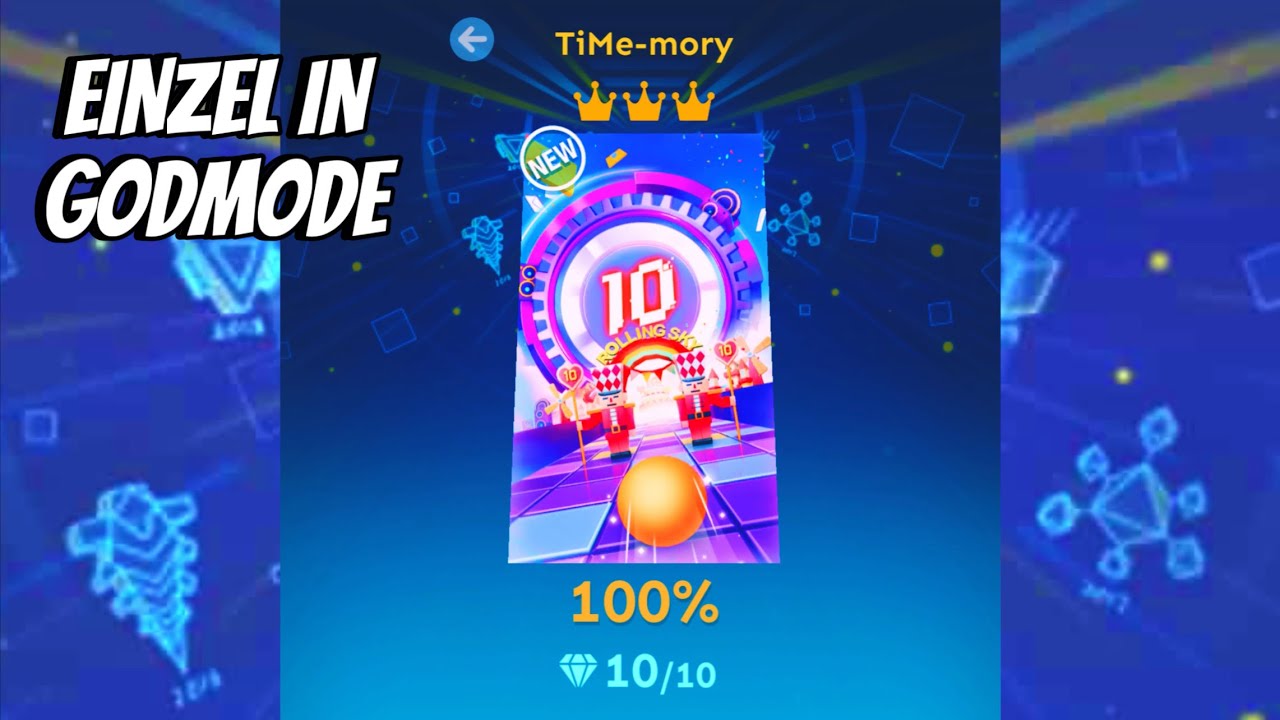 EINZEL IN GODMODE WITH HARDEST LEVEL!!! Rolling Sky - TiMe-mory The 10th Anniversary