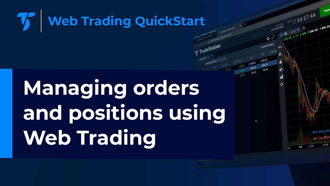 Managing Orders and Positions Using Web Trading