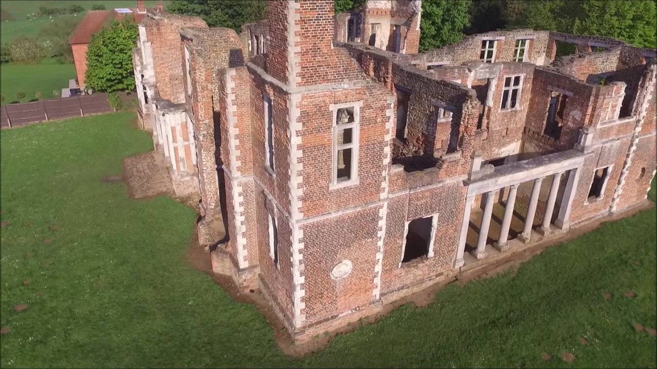 Houghton House ruins, aerial footage filmed by phantom 3