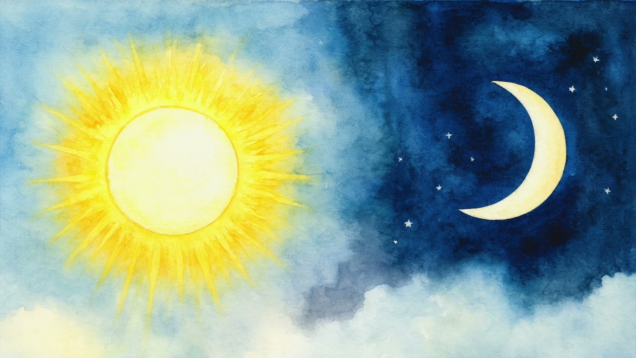 Sterren zon en maan