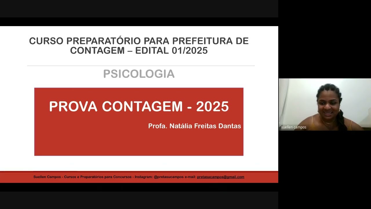 CONCURSO CONTAGEM 2025/2026: CORREÇÃO PROVA PSICOLOGIA INSTITUTO ACCES.