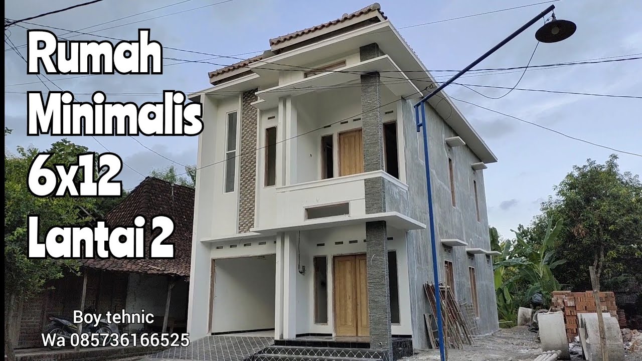 RUMAH MINIMALIS 6X12 LANTAI 2 TIGA KAMAR TIDUR