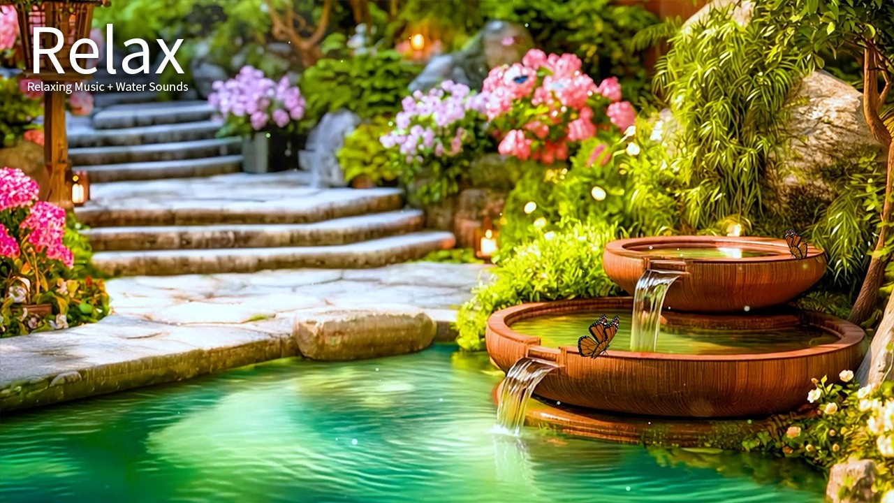 🌿 Piano with Bamboo Water Sounds for Stress After a Long Day – Calm Your Mind and Relax
