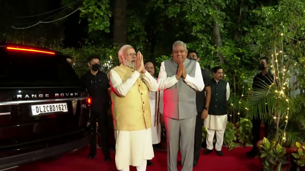 PM Modi leaves after meeting Vice President elect Shri Jagdeep Dhankhar