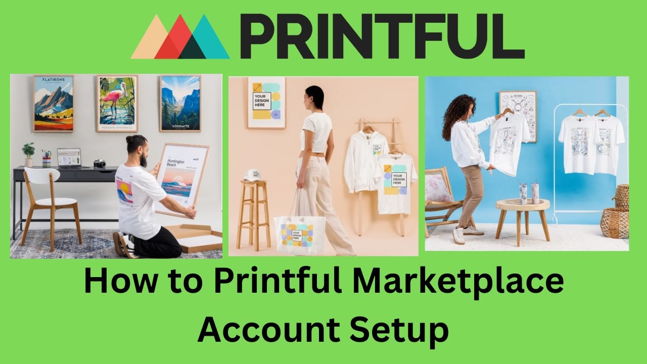 How to Printful Marketplace Account Setup, make profit with printful, full tutorial for beginners, p