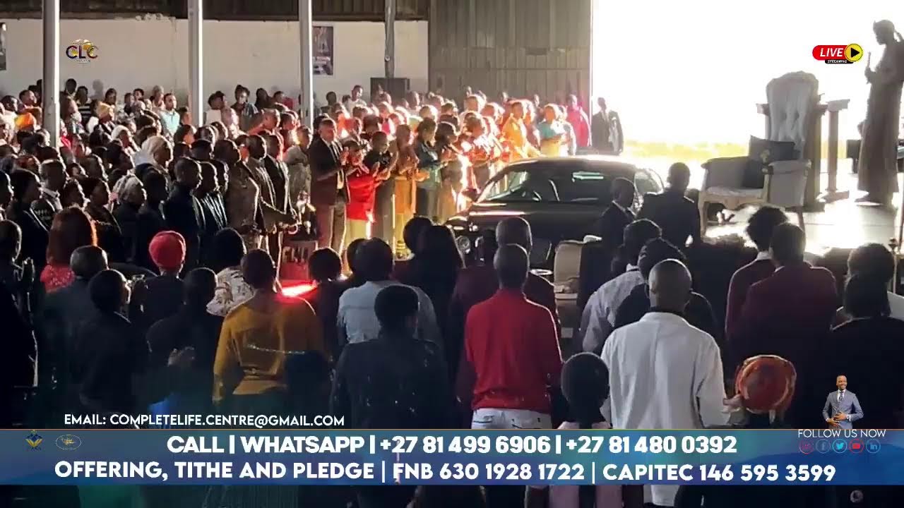 THIS IS A LIVE BROADCAST OF THE SUNDAY SERVICE WITH SIR ANELE HELI OF COMPLETE LIFE CENTRE IN 7 LANZ