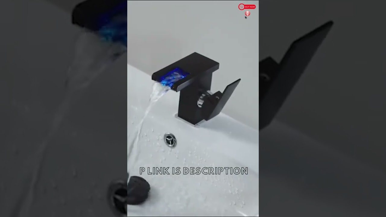 LED Basin Faucet Luminous Black Bathroom Sink Faucet Three Colors #shorts #shortvideo  #youtube