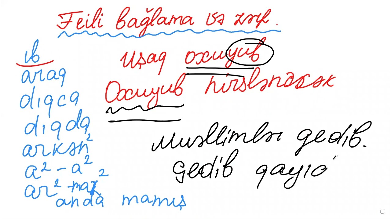 Feili bağlama və zərf.