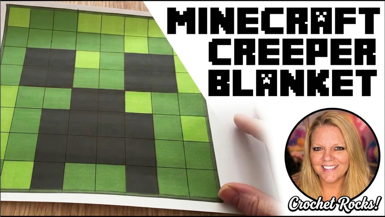 Crochet Minecraft Creeper Character Blanket PART 1 | Crochet Rocks
