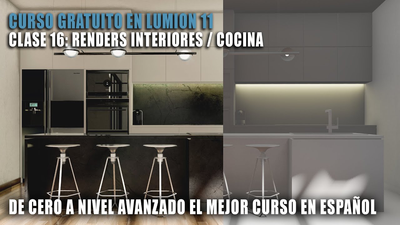 RENDERS INTERIORES EN LUMION 11 COCINA | CURSO AVANZADO