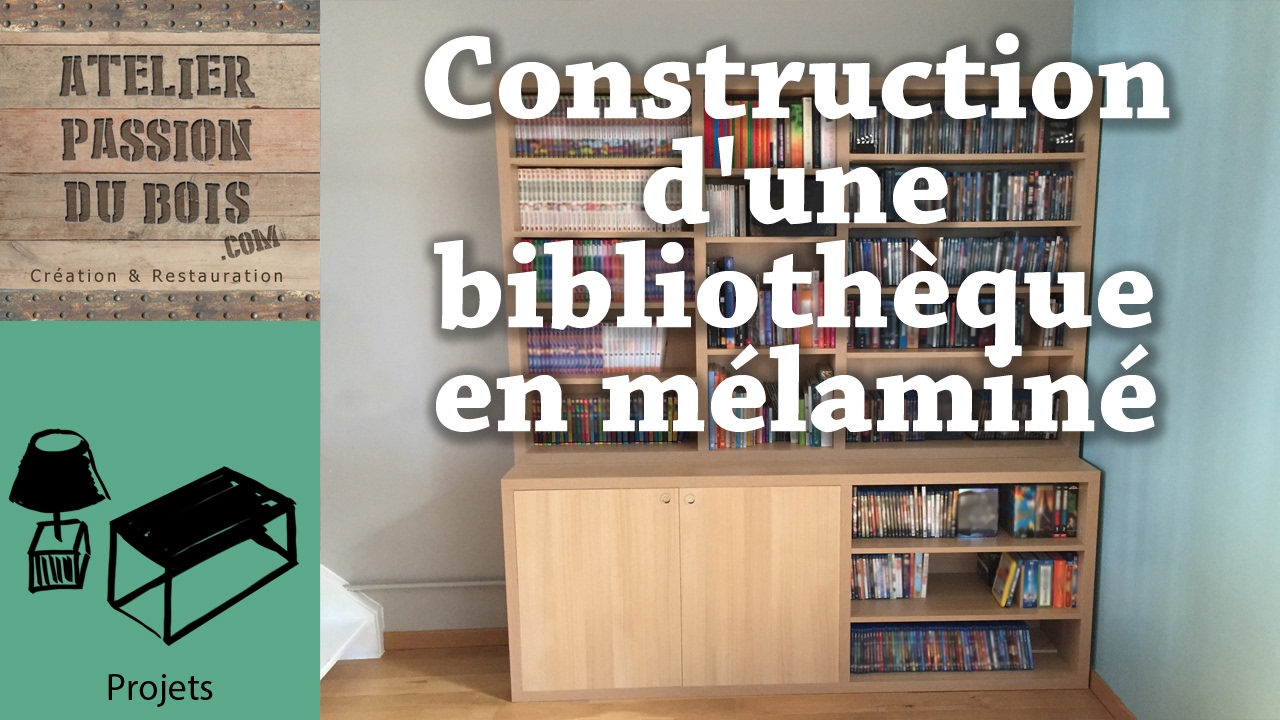 Construction d'une bibliothèque en mélaminé (idcoop.fr) | making a laminate bookcase