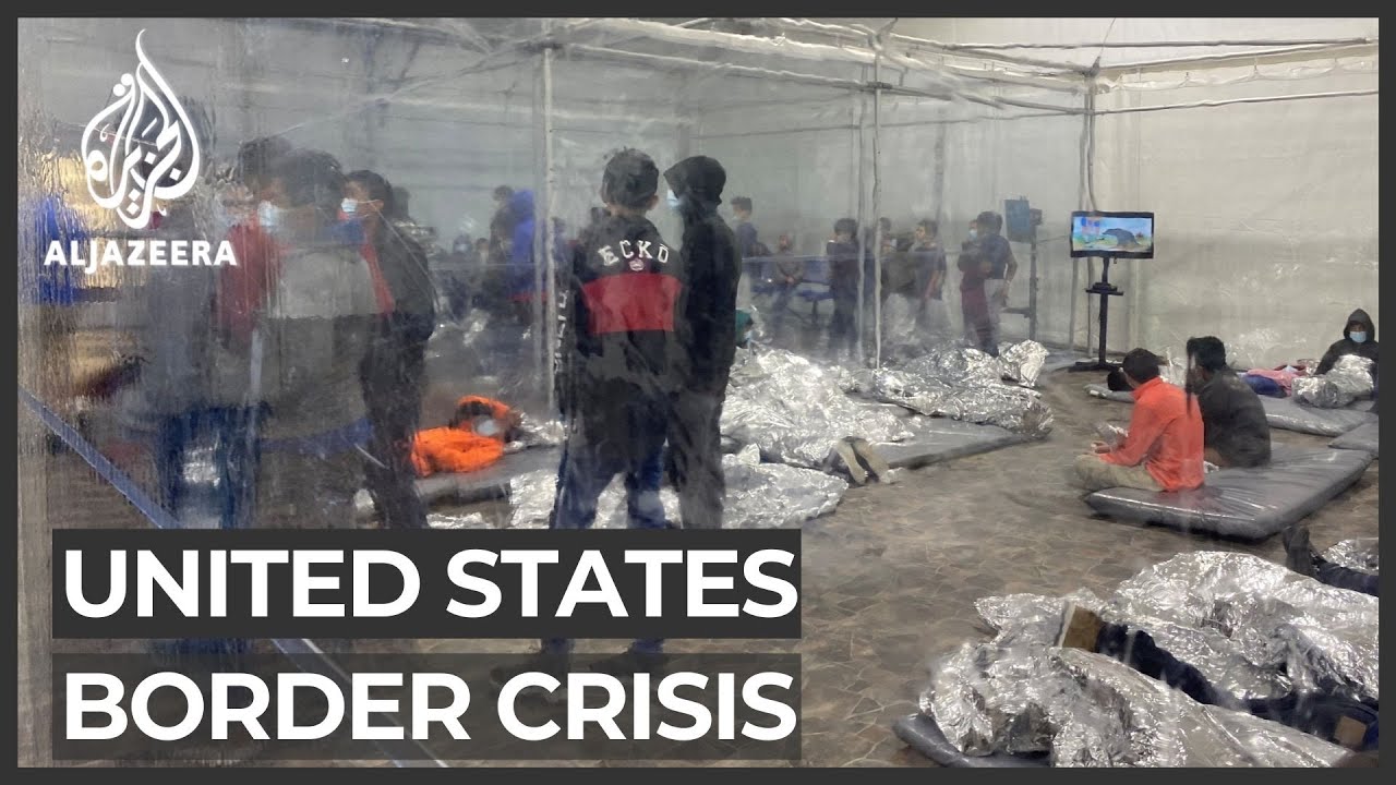 Photos of crowded US detention centres put pressure on Biden