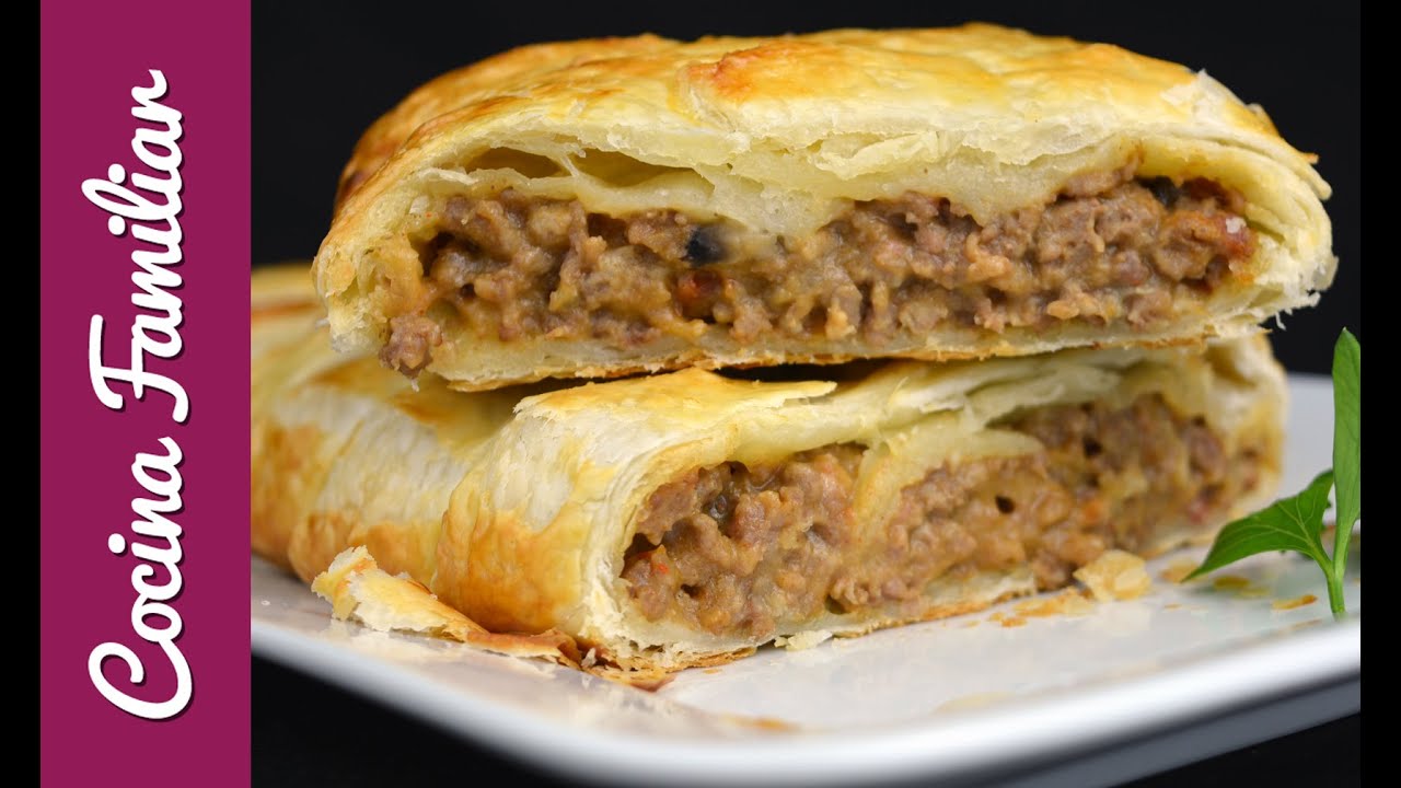 Hojaldre relleno de carne casero | Recetas caseras de Javier Romero