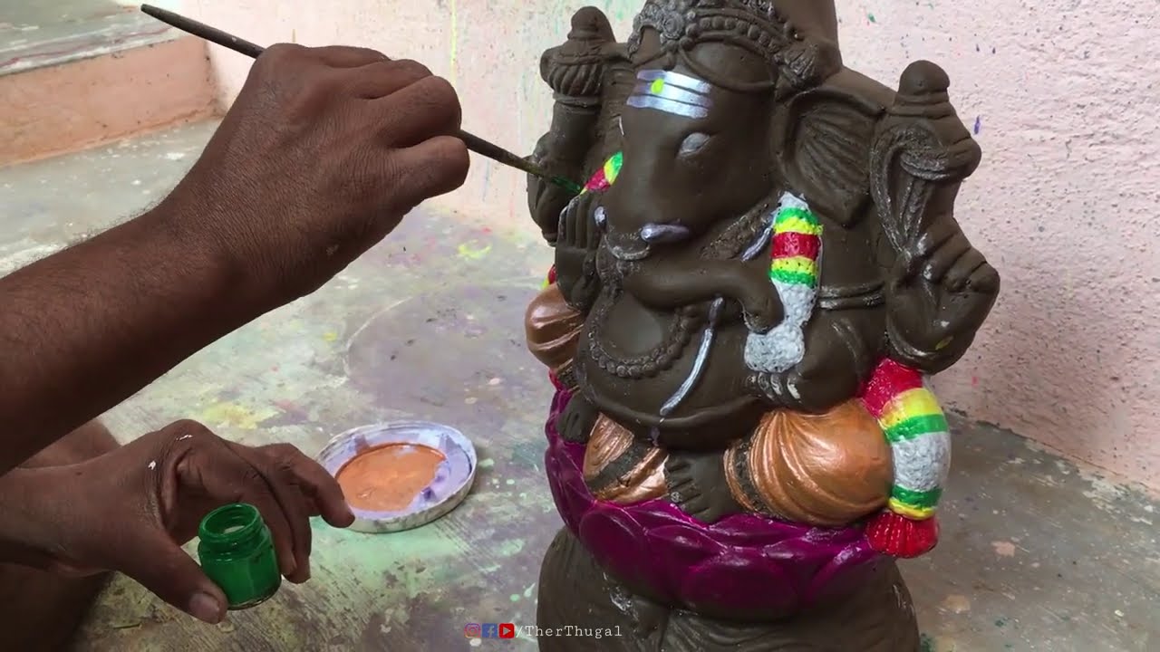 Kaliman Vinayagar Silai Seivathu Eppadi |Sri Ganesh Idol Works |Tamil @therthugal